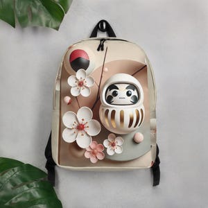 Weiße Daruma Eleganter Rucksack