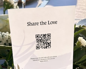 Collect Wedding Guest Photos & Videos | QR Code Card Wedding Photo Upload