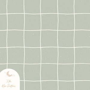 Minimalist Beige Grid Digital Paper - Neutral Gingham Pattern - Aesthetic Seamless Background - Subtle Textured Checkered Design