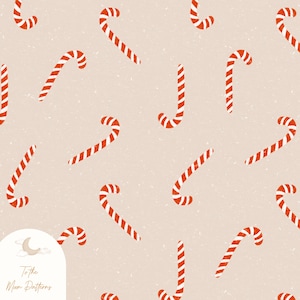 Christmas Candy Cane Digital Pattern - Festive Holiday Background for Crafts, Wrapping, and DIY Projects, Digital Paper, Candy Cane Pattern
