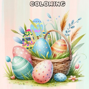 Pagine da colorare con mandala di uova di Pasqua