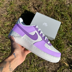 Custom Air Force 1 | Lavender Air Force| Purple Shoes | custom Nike | Curtoon Air Force 1 Sneakers | Custom Shoes Christmas Gift