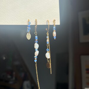 Set boucles d’oreilles bleues