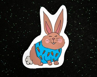 Happy Bunny in a Sweater Sticker