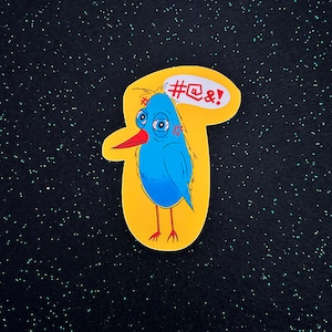 Angry/Pissed off Bird Sticker
