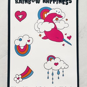 Happy Rainbow Sticker Sheet