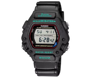 Casio digitaal klassiek alarmchronograafhorloge, model DW-290-1. Gedragen door Tom Cruise: Mission Impossible