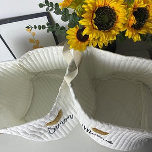 Personalisierter Bestickter Namens-Bären-Aufbewahrungskorb | Baby Spielzeug Organizer | Individuelle Windeltasche | Geschenk zur Babyparty