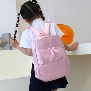 Sac de danse personnalisé pour enfants - Sac à dos de ballet avec nom personnalisé - Sac à bandoulière princesse pour filles - Cadeau pour jeunes danseurs