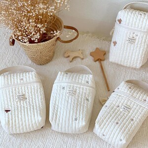 Bolsa de Mamá Personalizada con Nombre | Bolsa Ligera para Colgar en Cochecito | Bolsa de Pañales Bordada Multifuncional | Bolso Portátil
