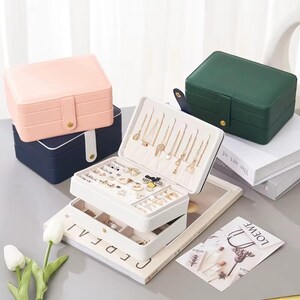 Joyero de Viaje Personalizado – Regalo de San Valentín para Mujeres, Estuche de Joyas para Esposa, Ideal para el Día de la Madre