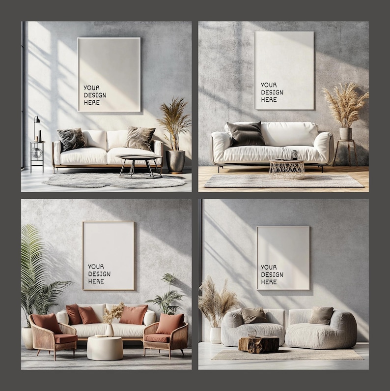Canvas Templates, Interior PNG Templates, Mockup Canva Templates, Cozy ...