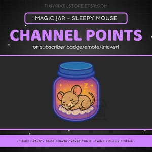 Mus Twitch Kanalpoäng Ikon - Sub Badge Emoticon Discord Klistermärke Gaming Emoji
