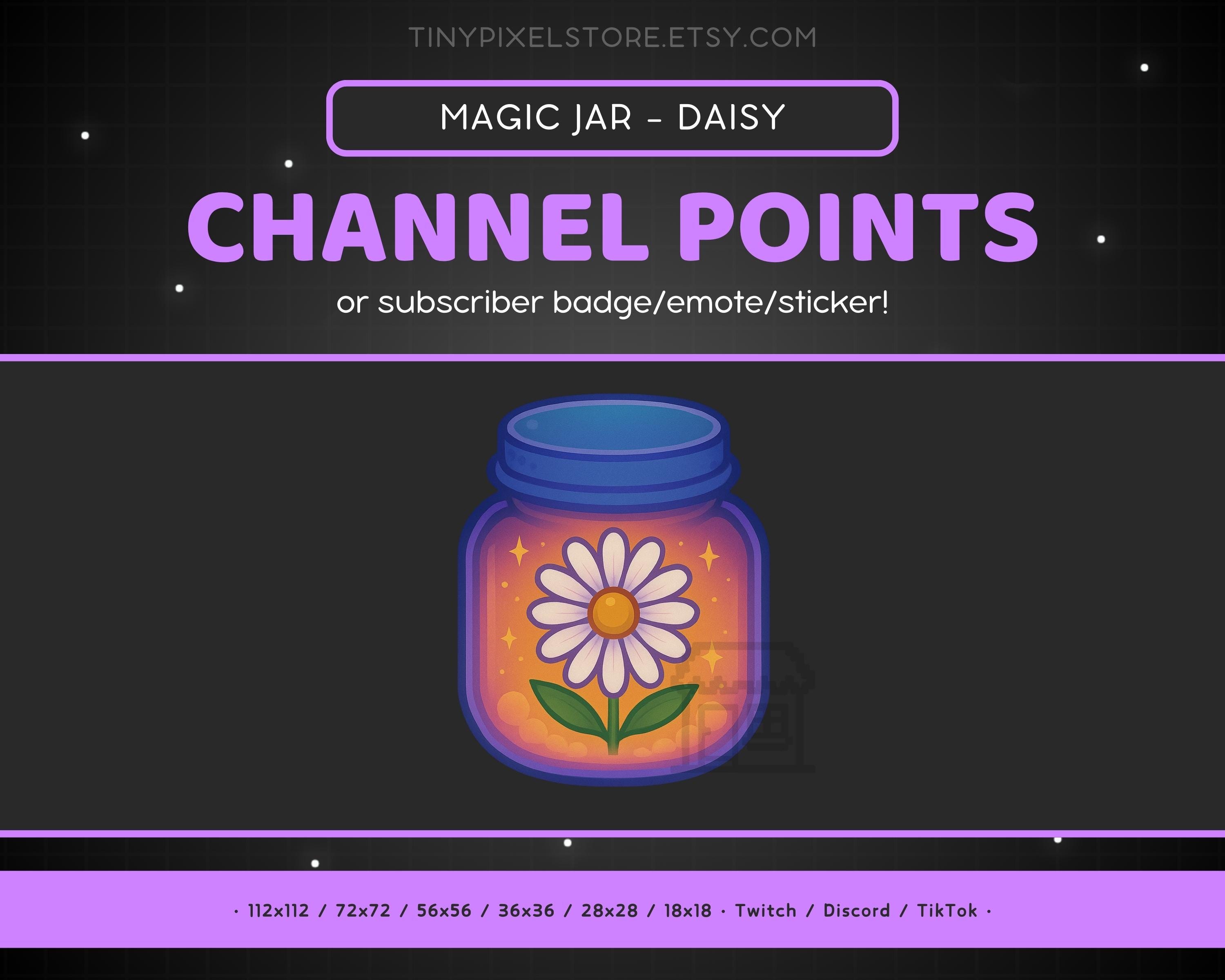 Daisy Twitch Channel Point Icon - Sub Badge, Emote, Magical Jar Discord  Emoji, Sticker - Etsy