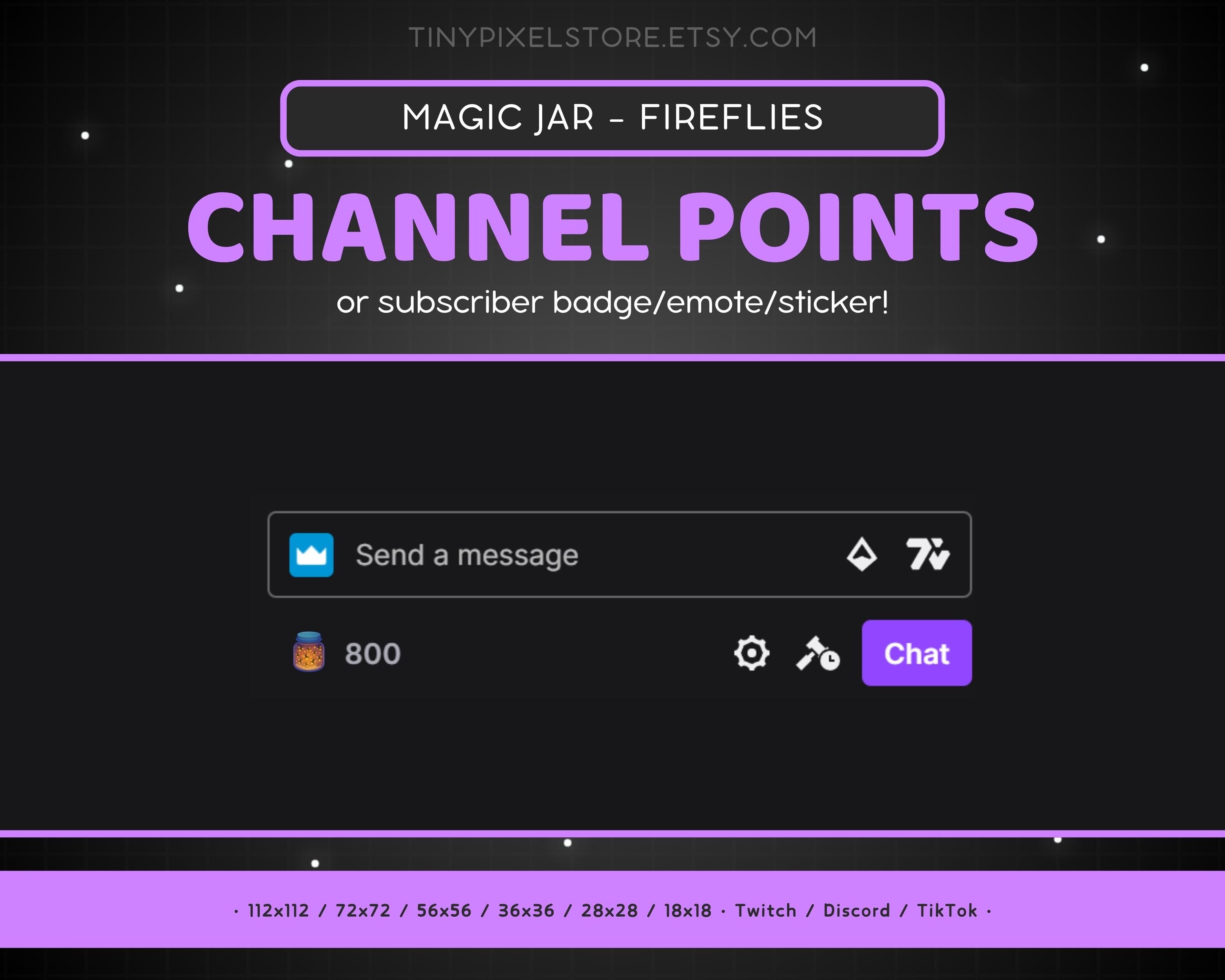 Fireflies Magic Jar Emote - Twitch Sub Badges, Discord Emoji (digital ...