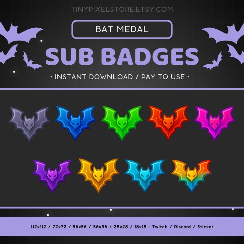Twitch Sub Alert Bat - Etsy
