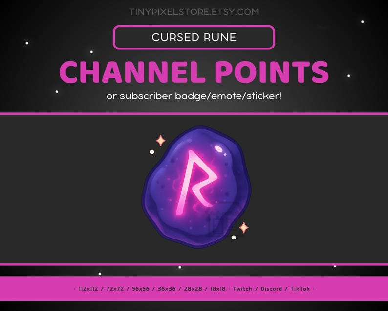Cursed Rune Twitch Channel Point Icon, Sub Badge, Emote - Rune Discord ...