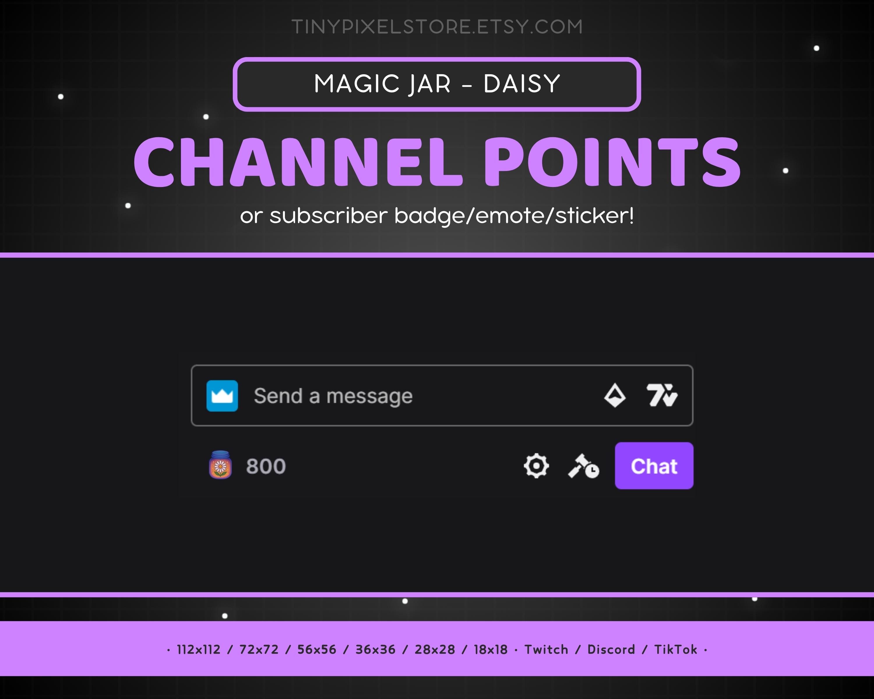 Daisy Twitch Channel Point Icon - Sub Badge, Emote, Magical Jar Discord  Emoji, Sticker - Etsy