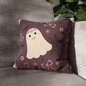 Ghost Pillow, Cute Ghost Halloween Pillowcase, Spooky Home Decor, Pillow Cover, Fall Decor, Halloween Gift, Ghost Themed, Whimsical Design