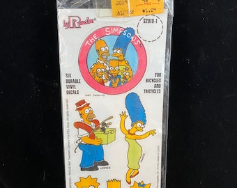 Randor Simpson Family vinyl stickers sealed in package - 1990