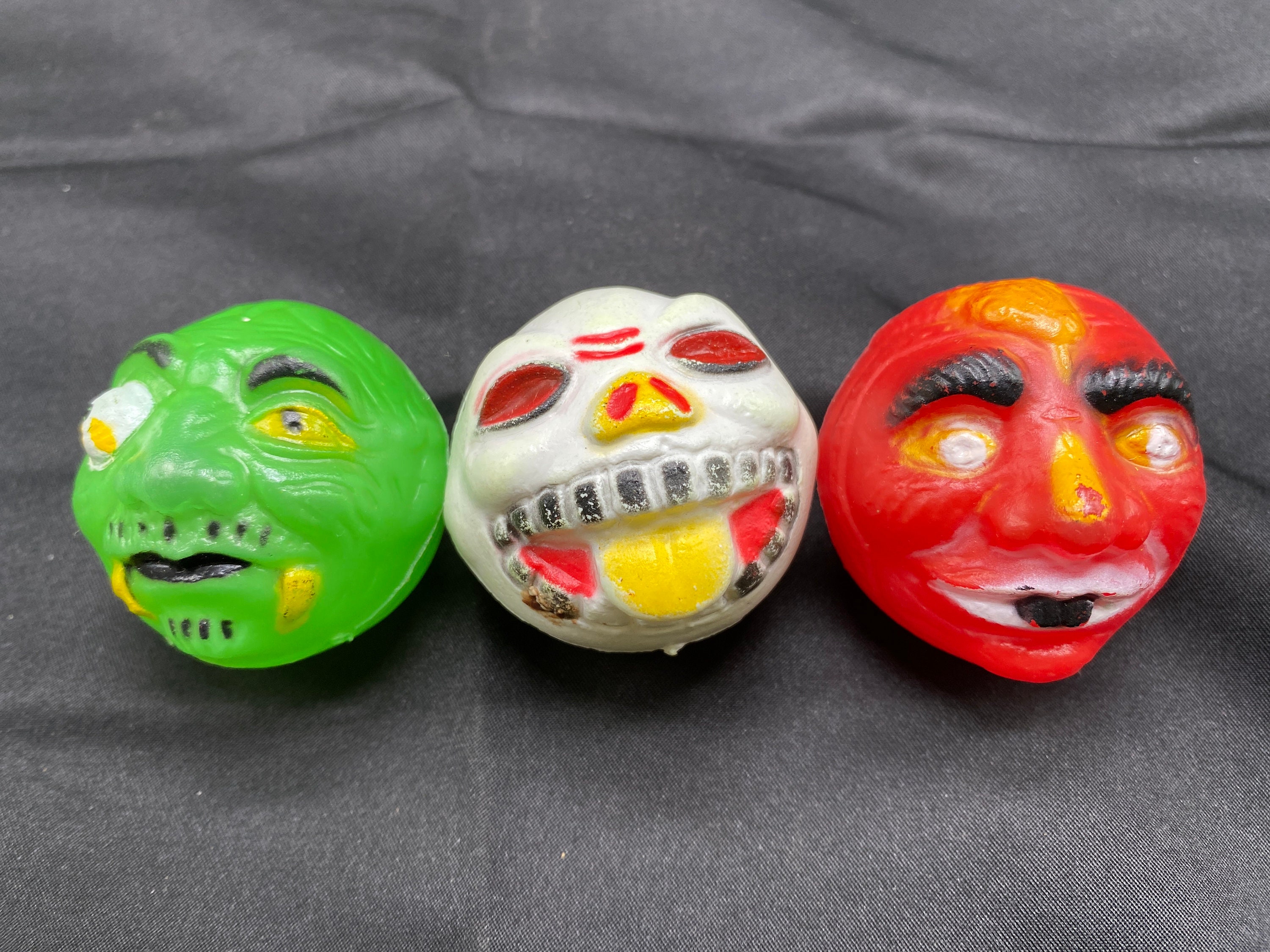 Last Set! Mad Balls/weird Ball K.O. Set of THREE Blow Molded Last Set! Mad Balls/weird Ball K.O. Set of THREE Blow Molded