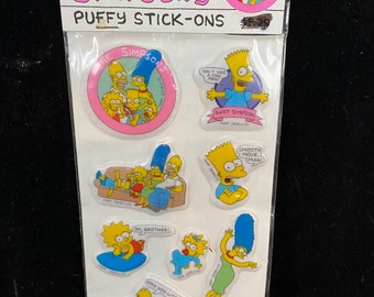 Diamond Publishing Simpson Family Puffy sticker set sealed in package - 1990