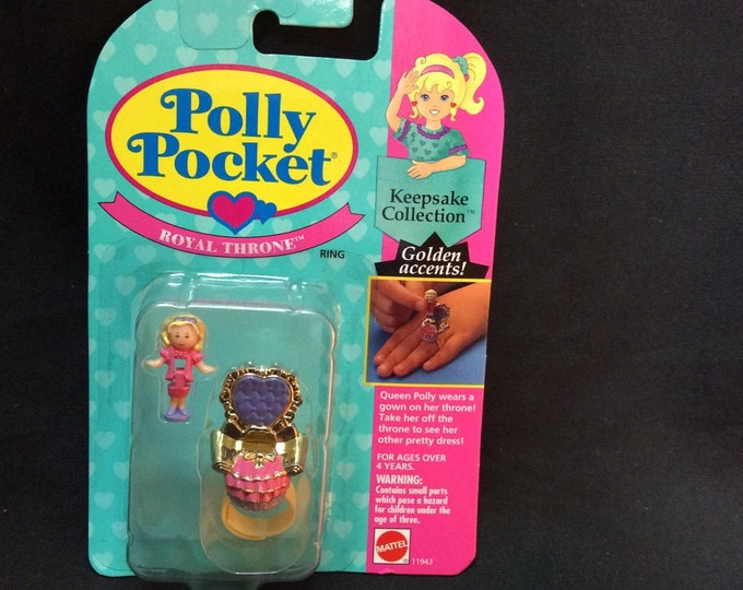 Mattel Polly Pocket Keepsake Collection Royal Throne Ring Set Etsy