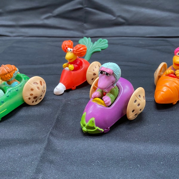 McDonald’s Fraggle Rock set of 4 mini vegetable cars loose - 1988