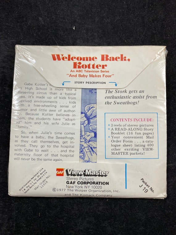SEALED GAF Showtime Welcome Back Kotter View-Master set J 19-1977 ...