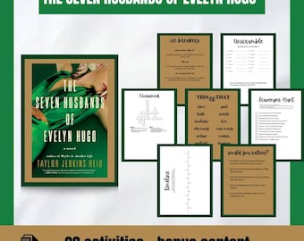 The Seven Husbands of Evelyn Hugo Book Club Guide Discussion Questions Romance Book Club Games Reading Group Activity Kit for Romance Trivia