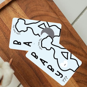 Jeu de cartes à gratter pour baby shower Activité unique de baby shower Jeux de grossesse amusants Fête de révélation du sexe Cartes de jeu de baby shower