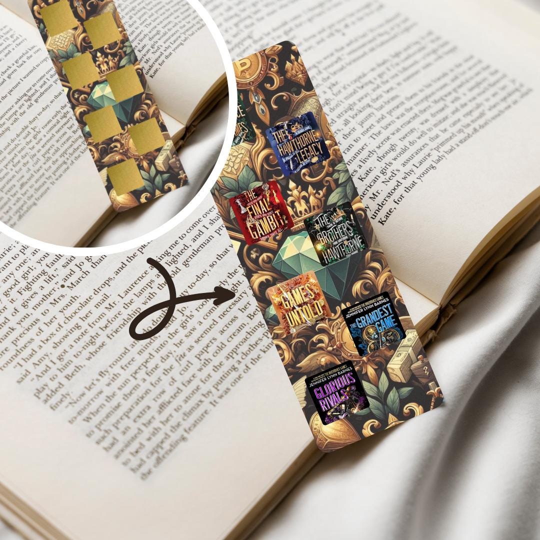 The Inheritance Games Scratch-off Bookmark, Mystery Book Gift, Riddle ...