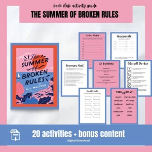 The Summer of Broken Rules Book Club Guide Discussion Questions Romance Book Club Games Reading Group Activity Kit Romance Trope Trivia