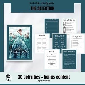 The Selection Book Club Guide Discussion Questions Romance Book Club Games Reading Group Activity Kit for Romance Book Trivia Fiction Book