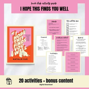 I Hope This Finds You Well Book Club Guide Discussion Questions RomCom Book Club Games Reading Group Activity Kit for Romance Book Trivia