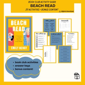 Beach Read Book Club Guide Discussion Questions Emily Henry Book Club Games Reading Group Activity Kit for Reader Romance Lover Book Club