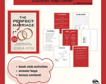 The Perfect Marriage Book Club Guide Discussion Questions Book Club Games Reading Group Activity Kit for Reader Fiction Thriller Club