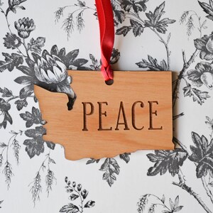 Peace Engraved Washington Ornament | Holiday | Great Gift Idea | Bulk / Wholesale Options Available