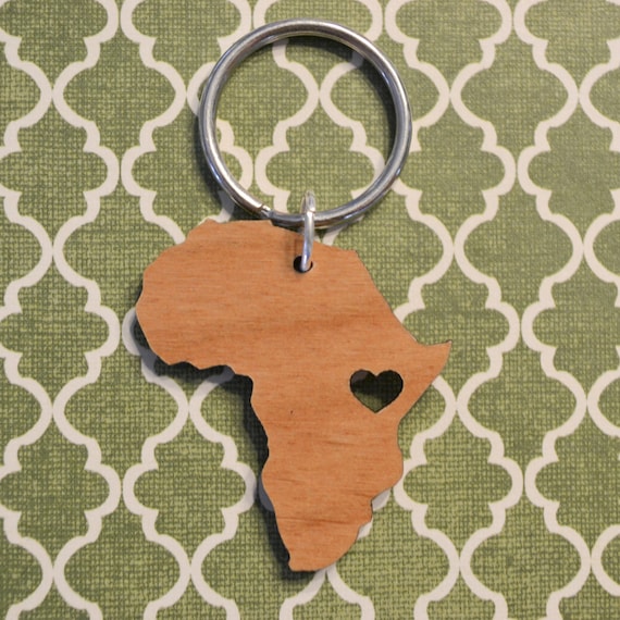 Kenya Love Wood Key Chain | Africa | Great Gift Idea | Bulk / Wholesale Options Available