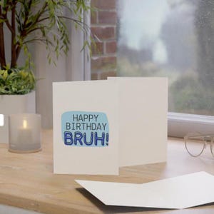 JOYEUX ANNIVERSAIRE BRUH ! Cartes d'anniversaire personnalisées pour frères et amis - Drôles, sincères, des créations pour lui, parfaites pour tous les hommes ! Tendance !