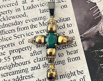 Skull Cross Pendant Necklace, vampire, witch perfume, ashes, Gothic blood