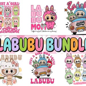Bundle Trending Pink Cartoon Character Design, Perfect Gift for Kids, Coquette Bow Doll For Kids Girls Png, Funny Cartoon Png