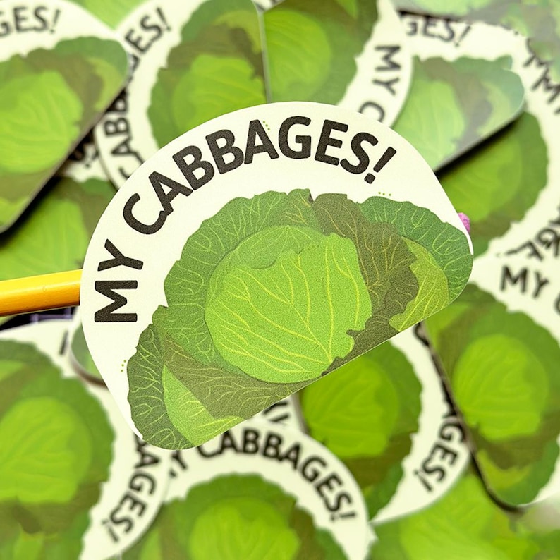 My Cabbages Vinyl Sticker - Etsy
