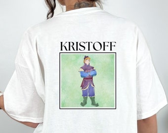 Camiseta de Kristoff para adultos, camiseta de Frozen para adultos, camiseta de Kristoff, camiseta de Frozen en talla grande, camiseta de Disney en talla grande