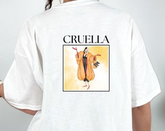 Erwachsene Cruella Shirt, Erwachsene 101 Dalmatiner Shirt, Erwachsene Disney Bösewicht Shirt, Plus Größe Cruella Shirt, Plus Größe Disney Bösewicht Shirt