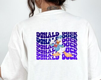Adult Donald Duck Shirt, Adult Disney Shirt, Adult Groovy Donald Duck Shirt, Donald Duck Shirt