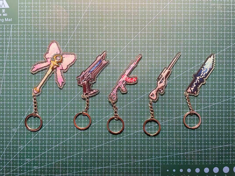 Valorant Gun Keychain, Pixel Art Charm - Etsy
