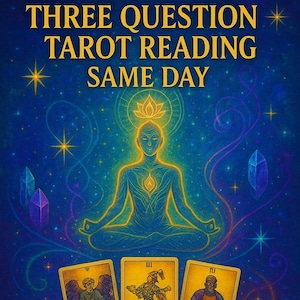 Tirage de tarot personnalisé le jour même – Orientation rapide en amour, carrière et vie | Aperçu psychique instantané | Réponses à 3 questions ciblées