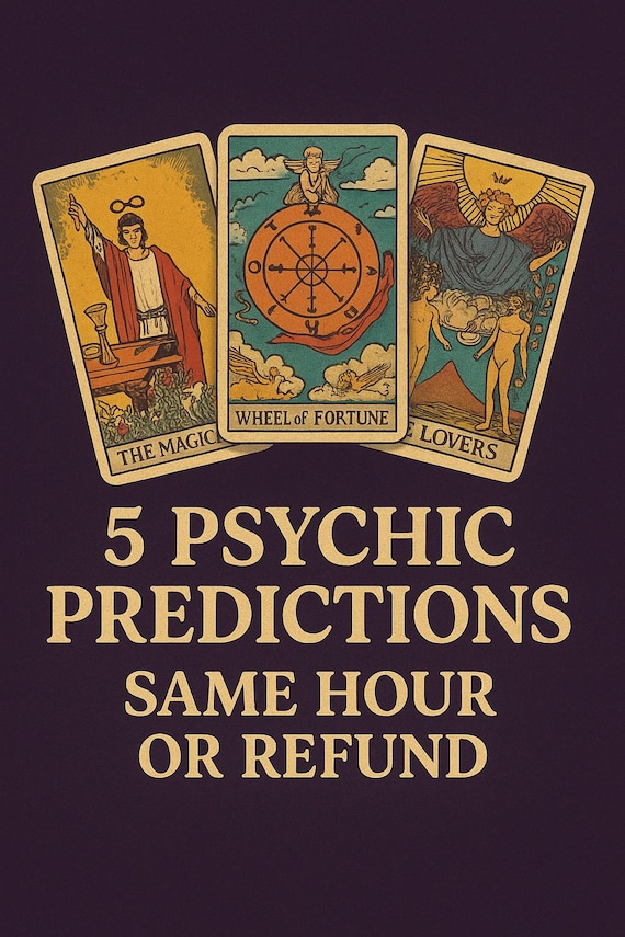 Same Hour 5 Psychic Tarot Predictions | Love, Career & Future (PDF)