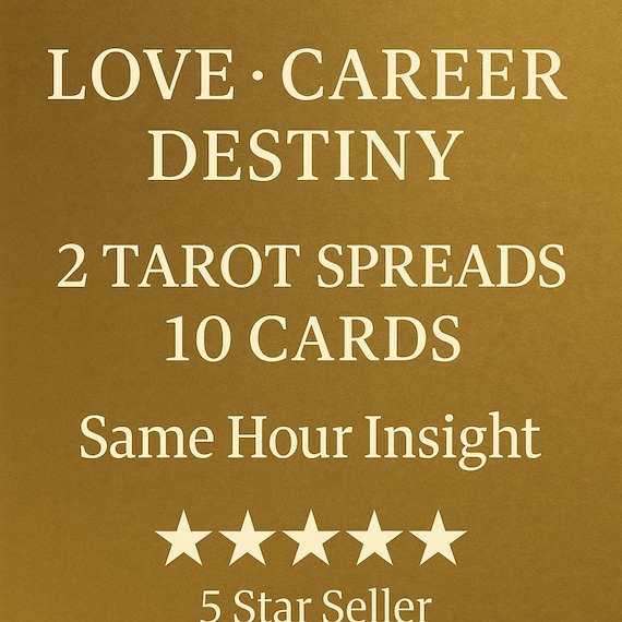 Love Career Destiny Reading | 2 Tarot Spreads, 10 Cards | Same Hour Insight